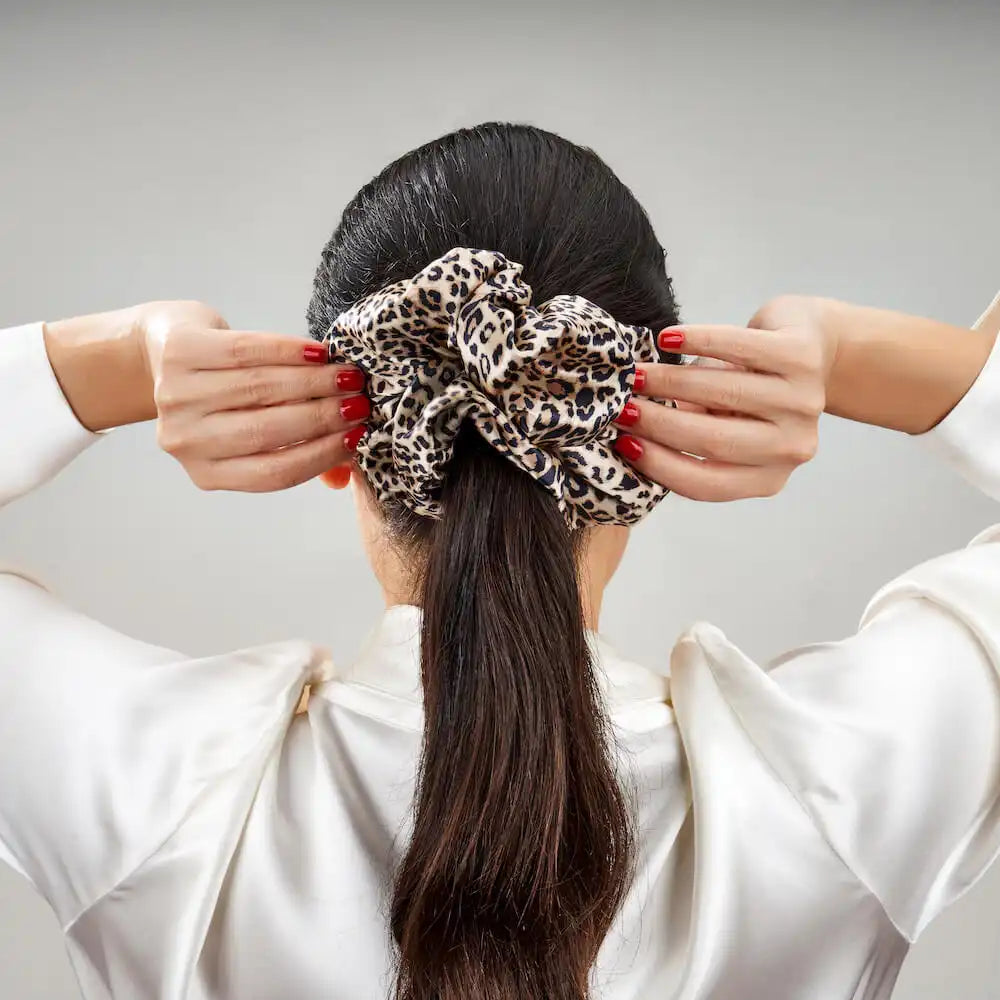 Blissy Oversized Scrunchie - Leopard