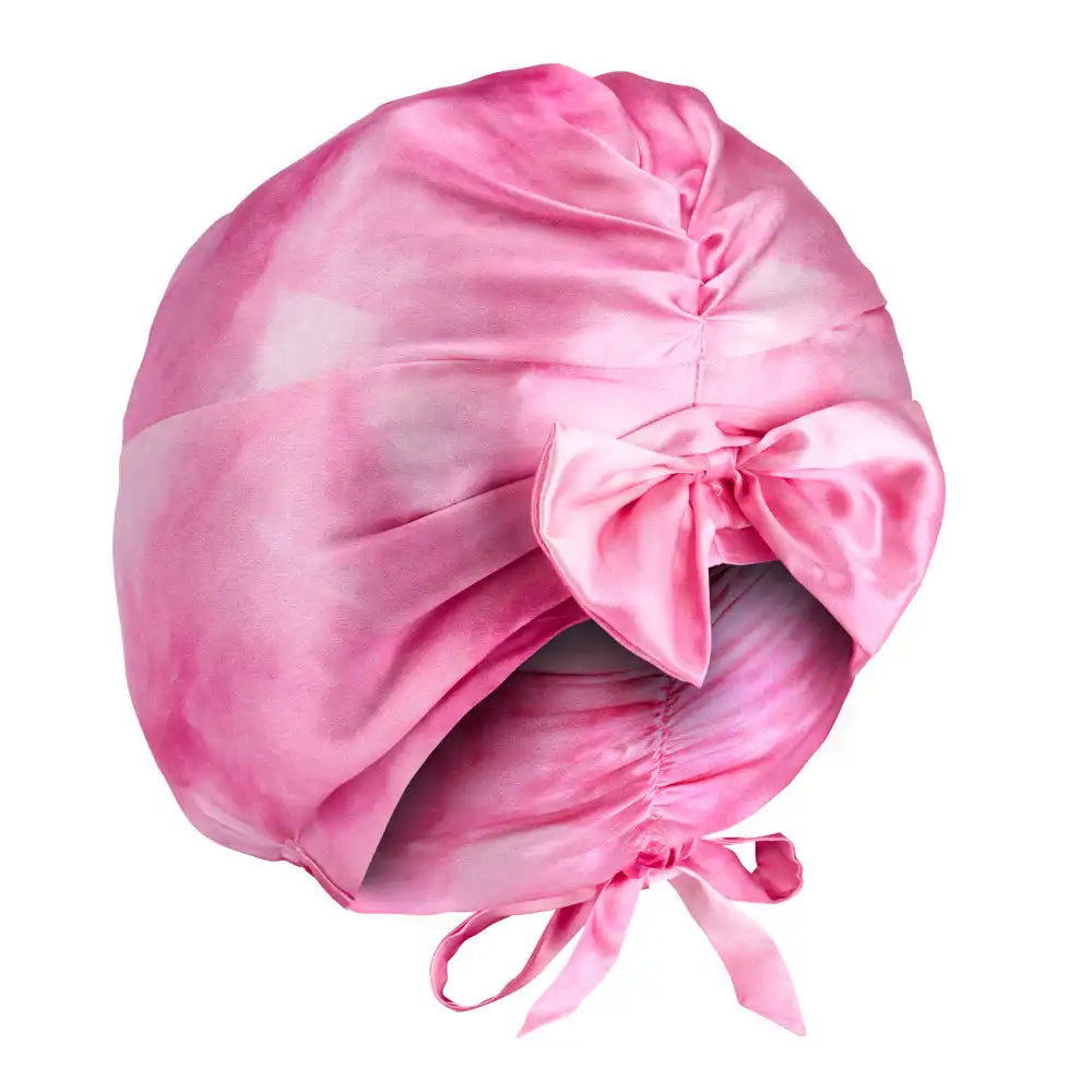 Blissy Junior Bow Bonnet - Pink Tie Dye