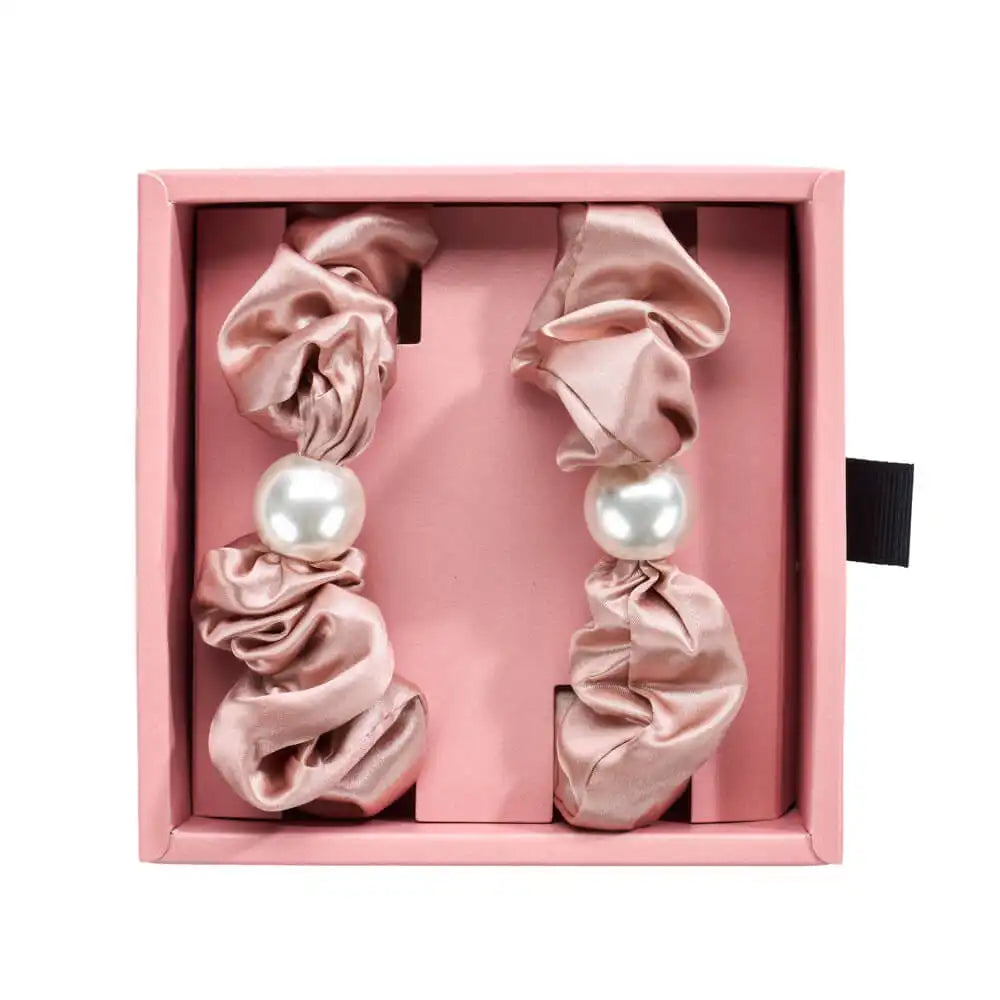 Blissy Pearl Scrunchies - Rose Gold