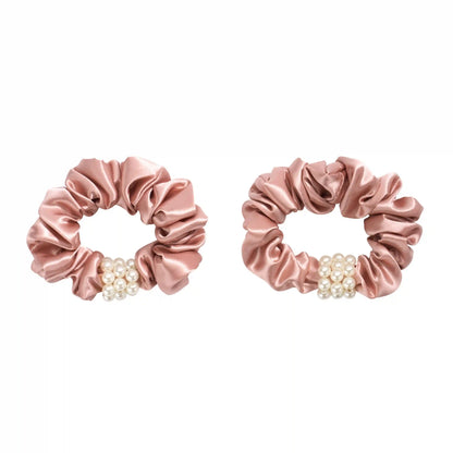 Blissy Petite Pearl Scrunchies - Rose Gold